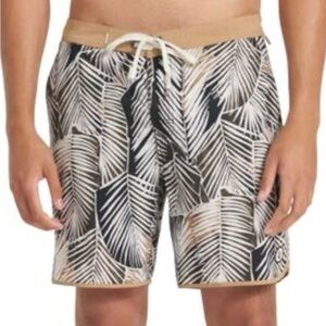 Vuori Mens cruise Boardshorts in palm tree print 36